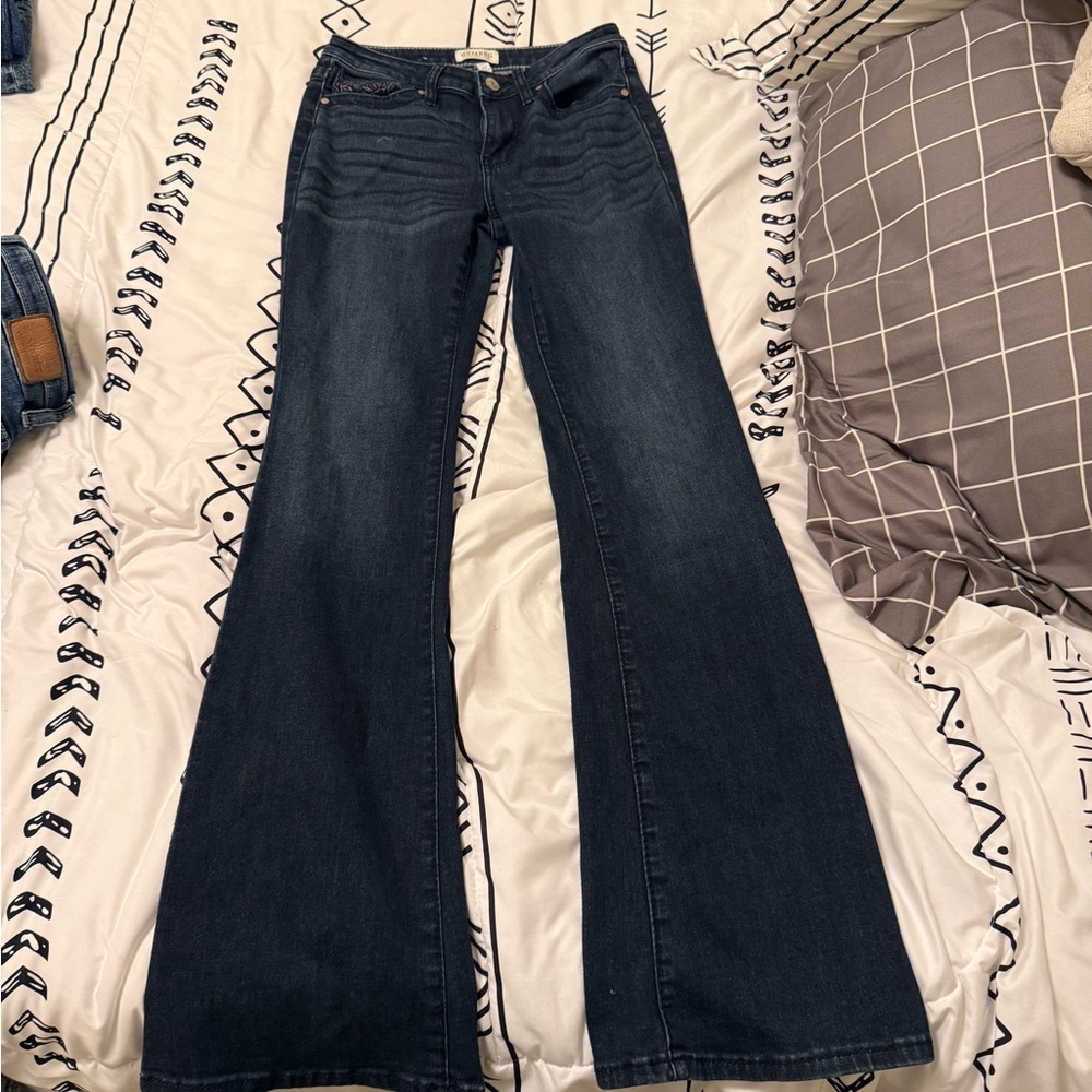 Shyanne Dark Blue Women's Boot Cut Jeans